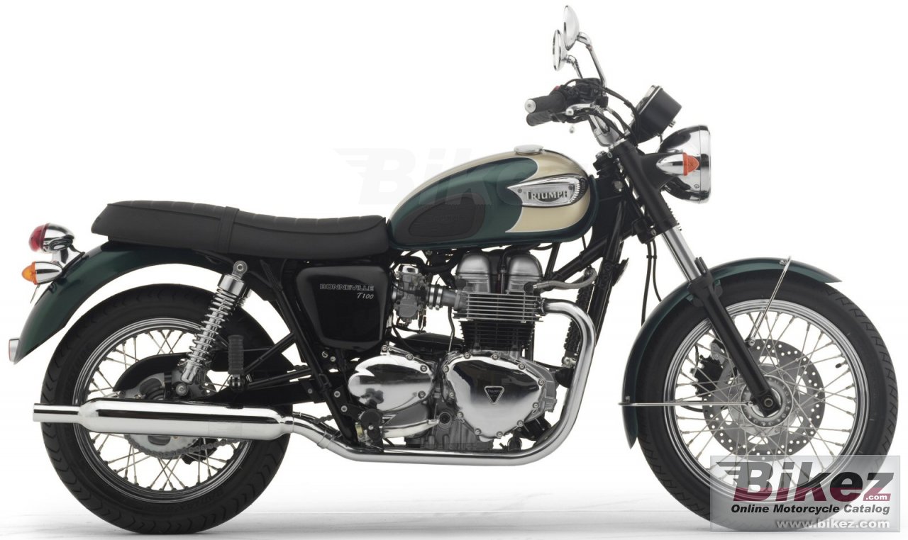 Big Triumph bonneville t100 picture and wallpaper from Bikez.com